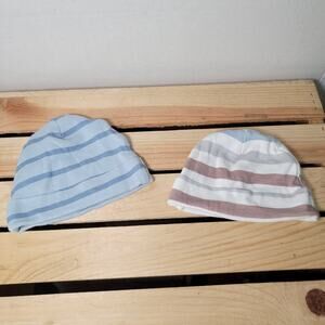 Set of 2 Gerber Infant Hats Lt. Striped - 0-6m